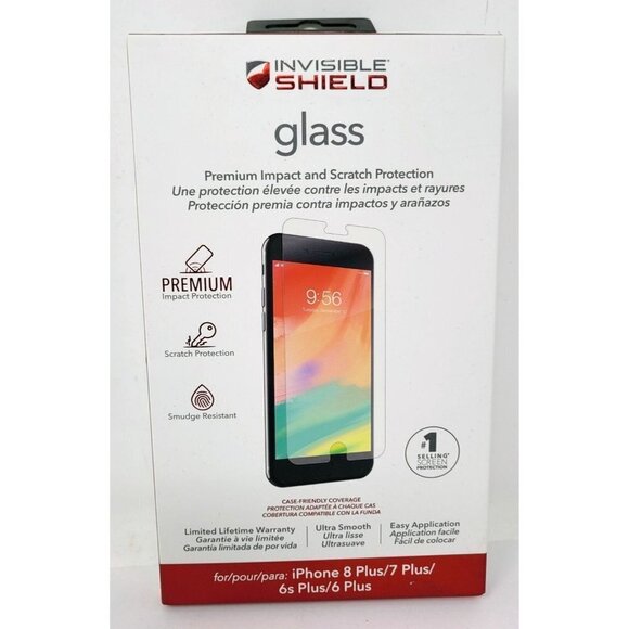Zagg Screen Protector for iPhone 8 Plus / iPhone 7 Plus / 6 Plus, Glass Premium - Picture 1 of 2